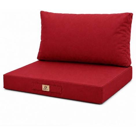 Coussins pour salon de jardin déhoussable 60x70cm Rouge