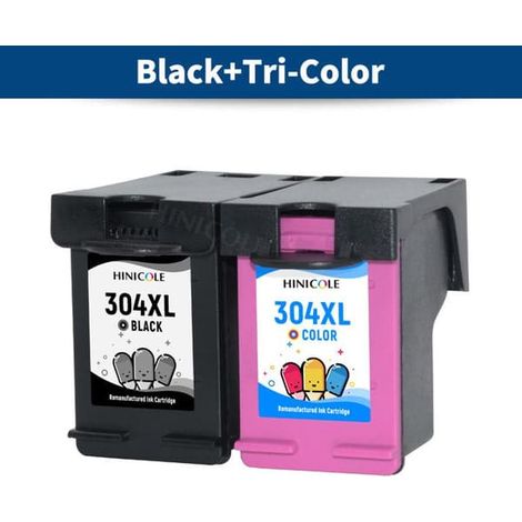 Cartouche de toner pour imprimante HP 304 XL, pièce de rechange pour Gardens 304 Deskjet 3700 3720 3721 3723 3724 373, 1 noire 1 couleur (1/5)