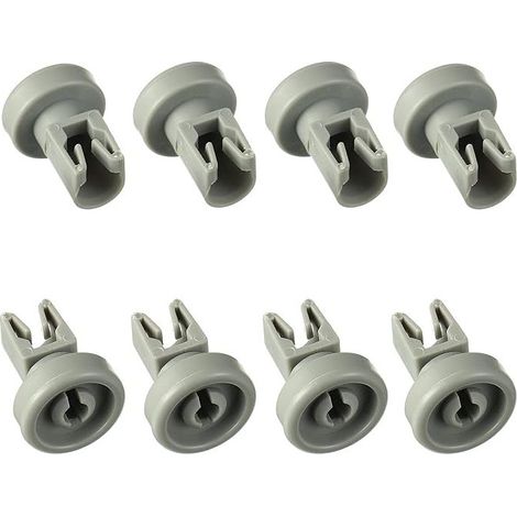 Roues de Lave-vaisselle Universelles pour la Plupart des Lave-vaisselle Standard Roue du Panier Supérieur Pièces de Rechange Compatibles avec AEG, Favorit, Privileg, Zanussi, Juno (Lot de 8) (1/5)