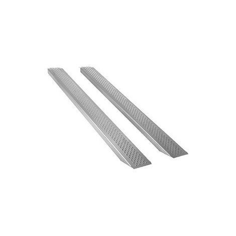 Jeu De 2 Rampes Droites Aluminium L: 200cm L: 26 Cm, Profil Antidérapant D'une Capacité Maximum De 1