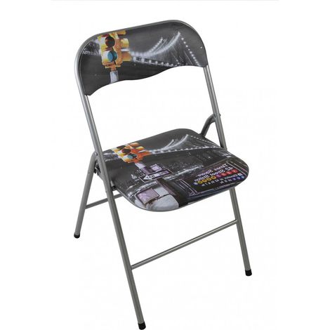 Sedia da Giardino Pieghevole Slim 44x45x79 h cm in Acciaio New York (1/2)
