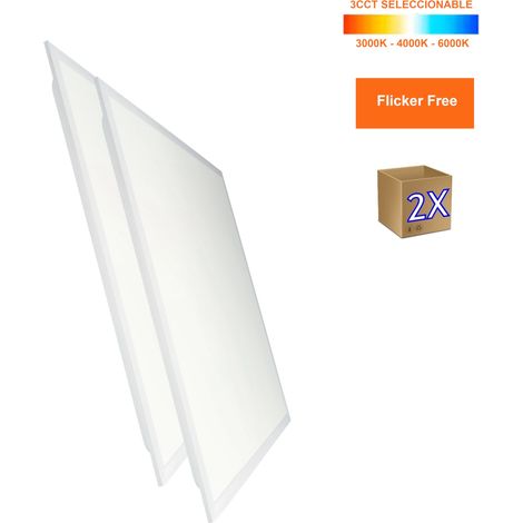 Jandei - 2x Panel LED 595x595mm 40W retroiluminado 3CCT