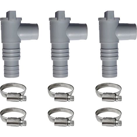 Lot de 9 vannes d'arrêt pour tuyau d'arrosage de piscine et de jardin, double vanne pratique.
