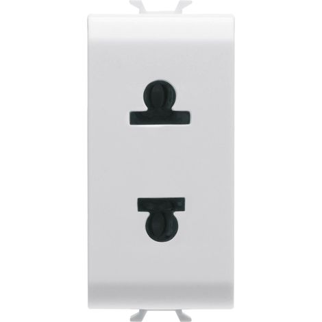 PRISE 1M 2 P+T 15A STD EURO-USA BL. SAT. GEWISS GW15287