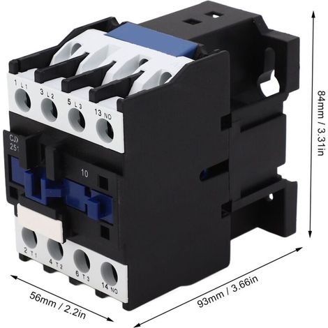Contacteur AC 3P 380V 25A Bobine Cuivre Contacts Argent Normalement Ouvert (1/5)