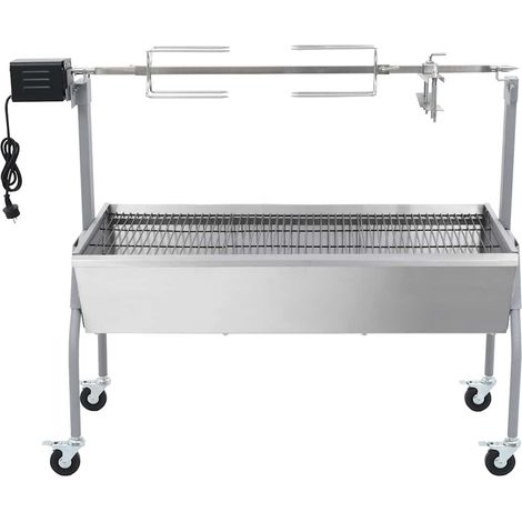 Parrilla De Barbacoa Con Asador Y Motor Eléctrico (1/2)