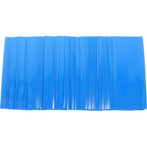 100pcs Gaine Thermorétractable en Pvc pour Batterie Bricolage, Film Protecteur Antidéflagrant, Résistance aux Chocs, Couleur Bleu, Facile à Appliquer pour Assemblage DIY (1/5)