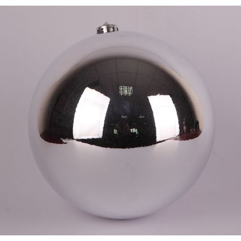 TrendLine Dekokugel Ø 20 cm Silber Weihnachtskugel Christbaumkugel