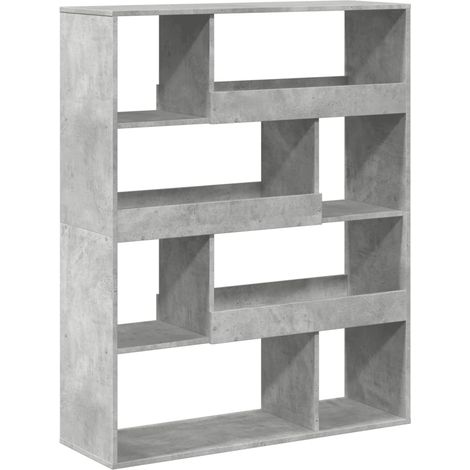 vidaXL Libreria Grigio Cemento 100x33x125,5 cm in Legno Multistrato (1/5)