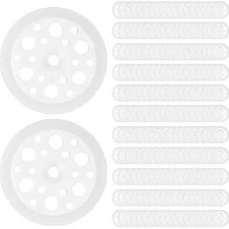 200 Pcs Rondelles Plates en Plastique, Rondelle pour Isolation Discs 46mm, Rondelles en Mousse pour Fixation et le Support de Panneaux Isolants (1/5)