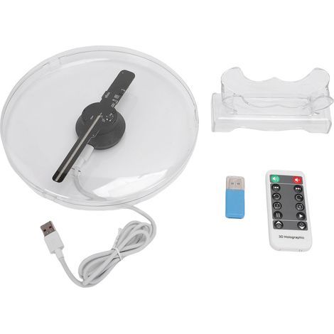 3D Holographic Fan with Remote Control, Bluetooth Speaker & 80 LEDs for Commercial Signs and Events (1/5)