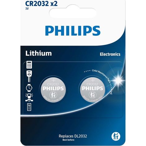 Piles Philips CR2025 x2 (1/3)