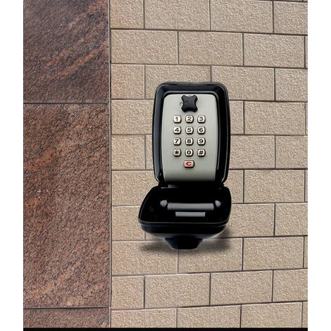 CSPARKV Caja de seguridad para llaves para exteriores, caja de llaves grande para montar en la pared con código de 12 dígitos, caja de seguridad para llaves resistente al agua y al óxido, caja de segu