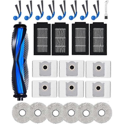 Lot de 26 pièces pour aspirateur Ecovacs Deebot T30C Omni / T30C Pro Omni : brosse, filtre, sac à poussière et chiffon de nettoyage. (1/5)