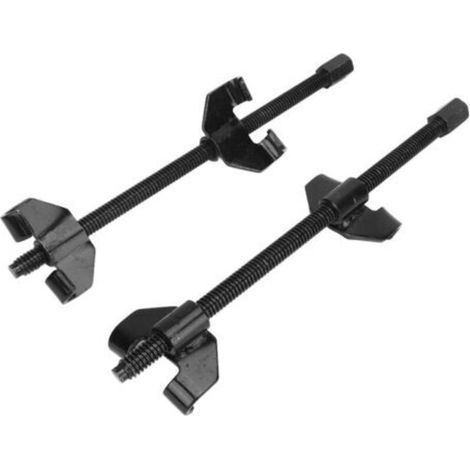 Two high-carbon steel coil spring compressors, professional shock absorber spring compression tools. (1/5)