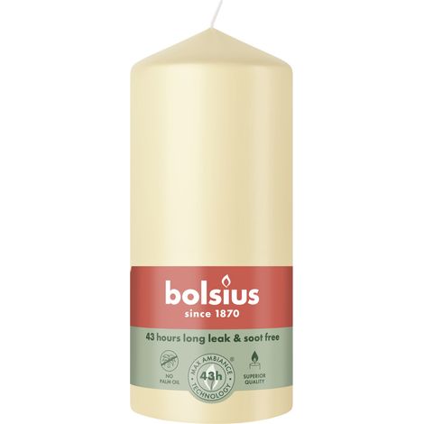 Bolsius Stumpenkerze beige 13 cm Ø 6,8 cm Stumpenkerze