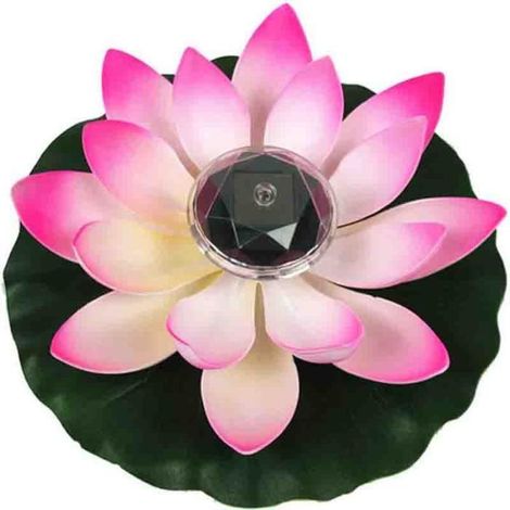 Lumière de Lotus Flottante Solaire LED RVB - Décoration de Bassin Respectueuse de l'Environnement (1/4)