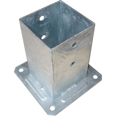 Staffa a bicchiere per fissaggio su cemento portapilastro per legno 71x71x150