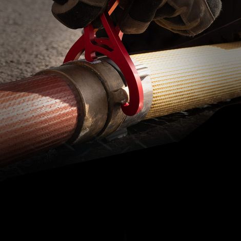Clé à molette miniature pour pompiers en 2 pièces, clé légère et portable, un outil essentiel pour les pompiers, rouge. (1/5)