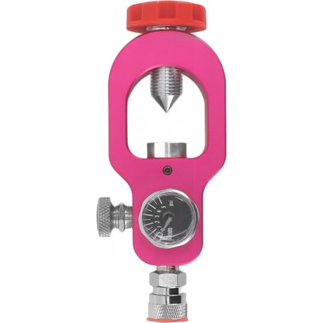Valve de test pour réservoir de CO2 en acier inoxydable et alliage d'aluminium. Étanchéité optimale. Valve de test de remplissage de CO2 précise.