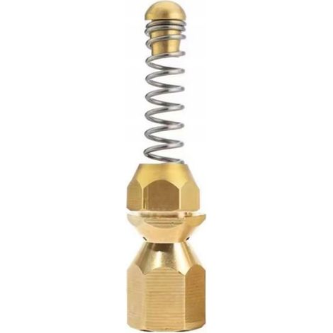 Tuyau de Nettoyage Canalisation 10 m – 200 Bar Buse Ressort Laiton Compatible Kranzle D12, Nilfisk Alto KEW (1/5)
