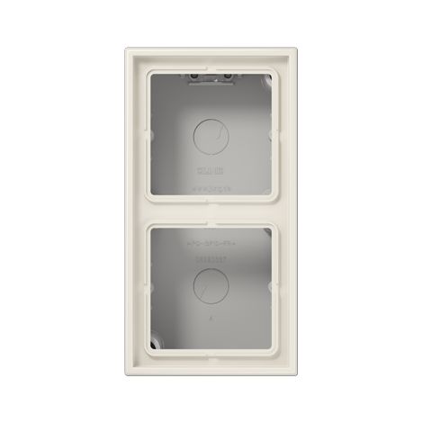 Jung Tapa de superficie 2 veces, LS CUBE, duroplástico, blanco, montaje vertical y horizontal LS 582 A W