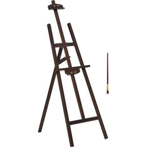 Chevalet d'artiste sur pieds dim. 51,5L x 71,5l x 134,5H cm inclinaison réglable 90° max. bois de pin (1/4)
