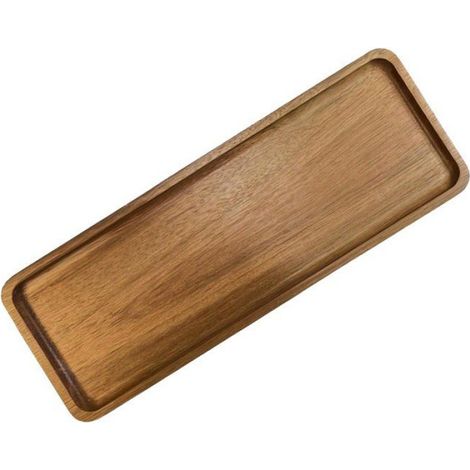 Plateau en Bois pour Présentation - Élégant Plateau de Service en Bois de Noyer pour Thé, Café, Collations, Sushis et Apéritifs (1/5)