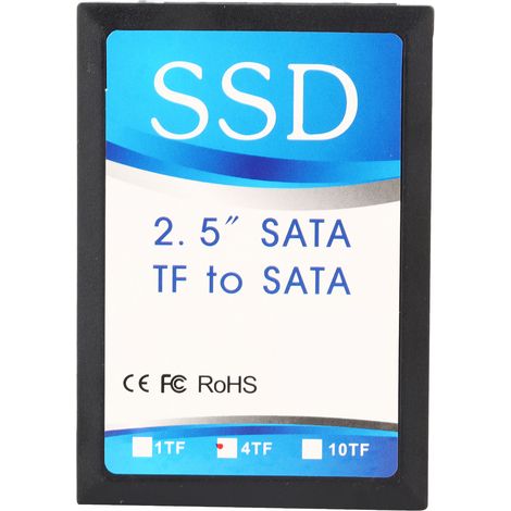 Adaptateur 4x Carte Mémoire vers SATA pour Disque Dur / SSD (1/5)