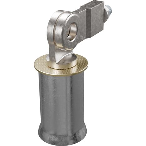 Verrou de sécurité pour volets roulants, mod. SBL-01, acier galvanisé, compatible avec cadenas 200-75 et 201-60, avec support de fermeture (1/5)