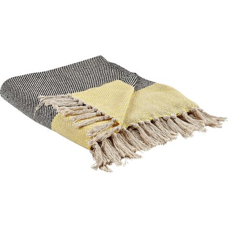 Blanket LAPU Cotton 125 x 150 cm Mustard (1/5)