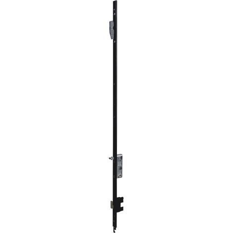 Kintech – Crémone à crochet pour coulissant PVC – Longueur 650mm – Verrouillage 2 crochets – Acier zingué – Système anti fausse manœuvre