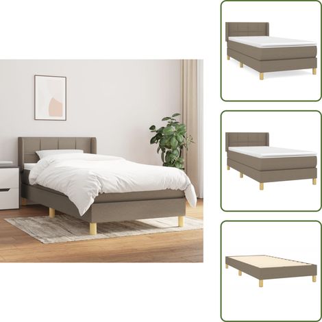 Boxspringbett mit Matratze Taupe 80x200 cm Stoff - Boxspringbett - Doppelbett - Lattenrost - Bettsofa - Tapete