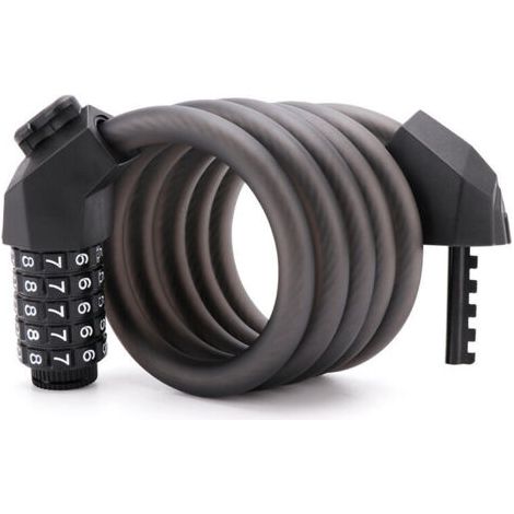 Candado für bicicleta Equipo für montar Contraseña de cinco dígitos Cable de acero transparente y atrevido Candado con contraseña für bicicleta de montaña Wasserbeständig y al Rost - Neg (1/5)