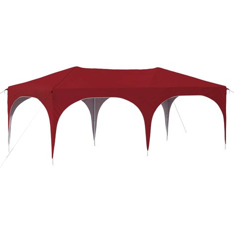 vidaXL Pop-up Party Tent 575 x 288 x 245 cm Burgundy Oxford Fabric (1/4)
