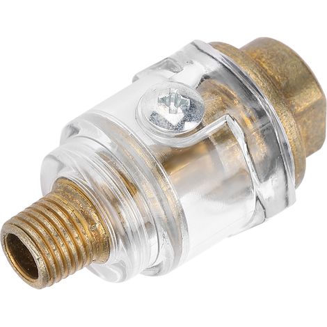 Lubrificateur d'huile en ligne miniature pour outils pneumatiques 1/4" BSP, pour compresseur et tuyau de lubrification automatique (1/5)