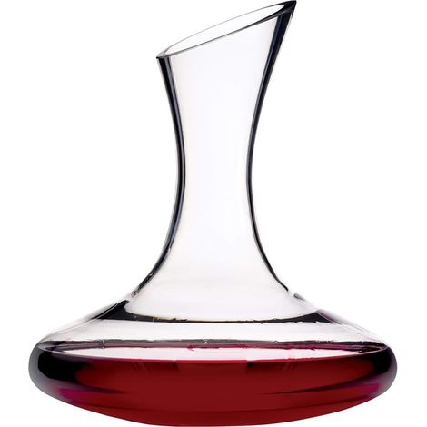 Decanter in vetro per vino Rosso - Caraffa trasparente con capacità di 1,4 Litri - Mis. 21x23 cm (1/4)