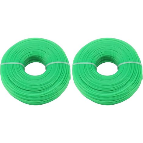 2 Pcs Herbe Strimmer Ligne Bobine Nylon pour Jardin Tondeuse lectrique 100 mètres 1.6mm Vert (1/5)