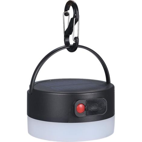 Lampe LED solaire portable pour Camping, éclairage d'arrière-plan solaire et USB, Mini batterie externe rechargeable pour téléphone portable (1/5)