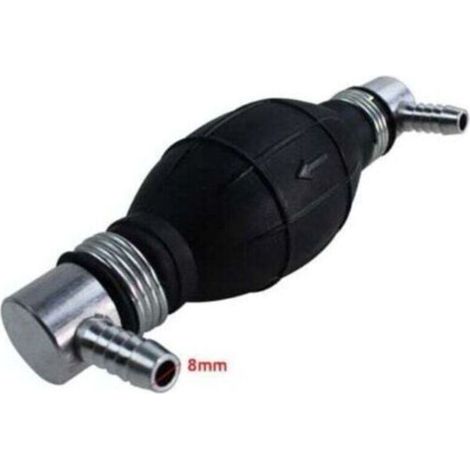 Pompe Poire d'Amorçage pour Système Alimentation Carburant Gasoil Essence Diesel 8mm Coude 90° Universel (1/2)