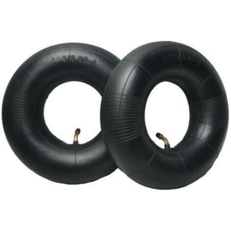 Pair Chambres à air 4.10/3.50-4, 2 pièces, robustes, 4.10 3.50-4/410 350-4, avec barre courbée, pour tondeuse à gazon, chariot de 4 pouces, voiturette de golf (1/5)