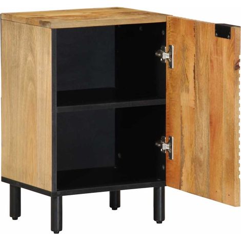 vidaXL Mueble de baño madera maciza mango marrón 38x33,5x58 cm (1/2)