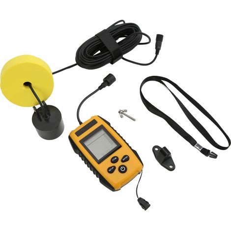 Sondeur de pêche filaire haute précision avec détecteur sonar et indicateur de profondeur LCD haute définition, adapté à la pêche en bateau. (1/5)