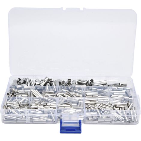 Set mit 450 verzinnten Kupfer-Lötverbindern, Sortiment an unisolierten Crimp-Hülsen