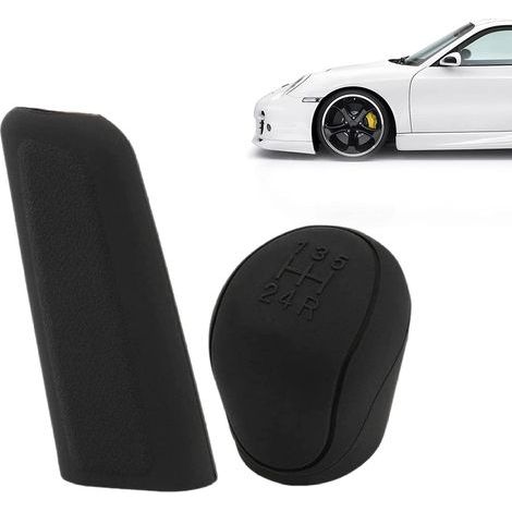 Funda de silicona para palanca de cambios, funda para freno de mano automático, funda de silicona para palanca de cambios de coche, funda de silicona para freno de mano, antideslizante, duradera, para (1/5)