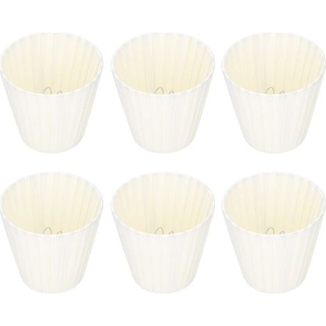 Wandlampenschirm, leichter Lampenschirm aus seidigem Stoff, beige, 6-teilig für Schlafzimmer/Flur