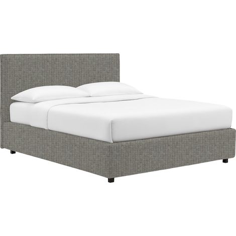 Cama Doble Worthing, Desenfundable, Hecha en Italia, Gris Ceniza