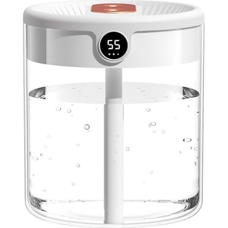1 humidificateur d'air de grande capacité (2 L) avec double buse et affichage LCD de l'humidité (1/3)