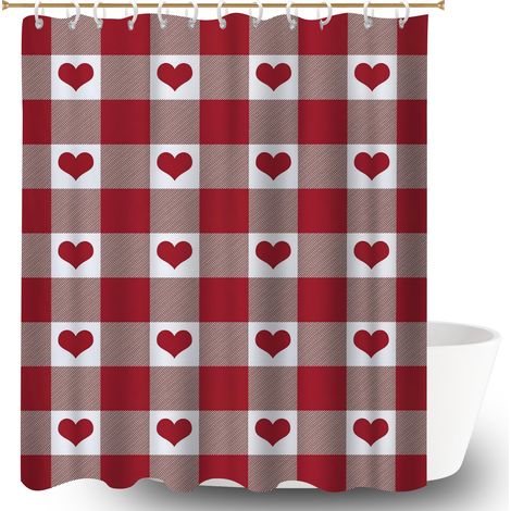 Voile de douche fluide en polyester 180x180 Épais polyester pour salle de bain pour une ambiance tropicale et dépaysante (1/5)