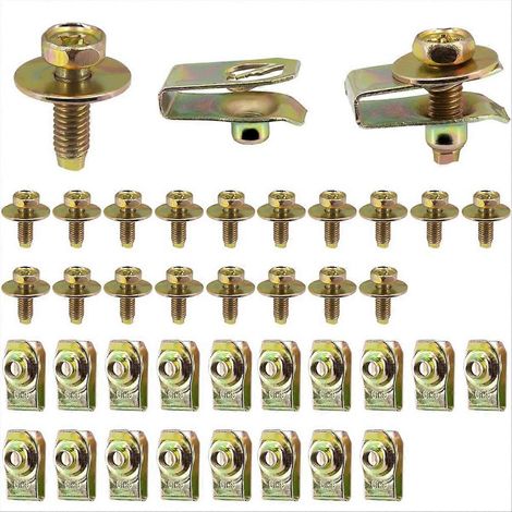 20 boulons de carrosserie, écrous en U, clips, cache-moteur (1/5)